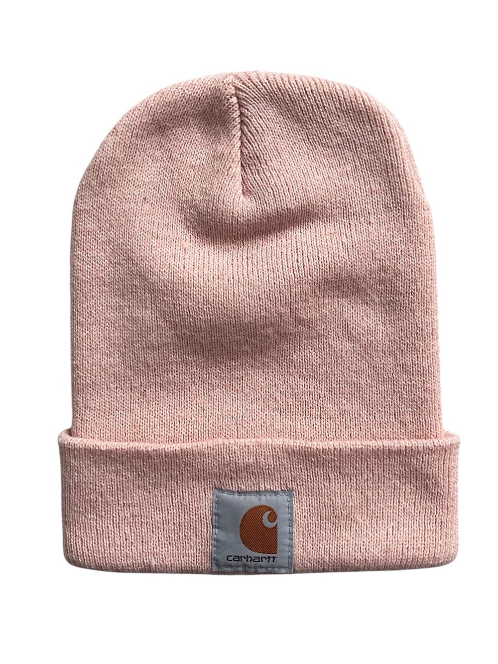 Carhartt Pink Beanie Hat Winter Toque Ribbed Knit Streetwear One Size
